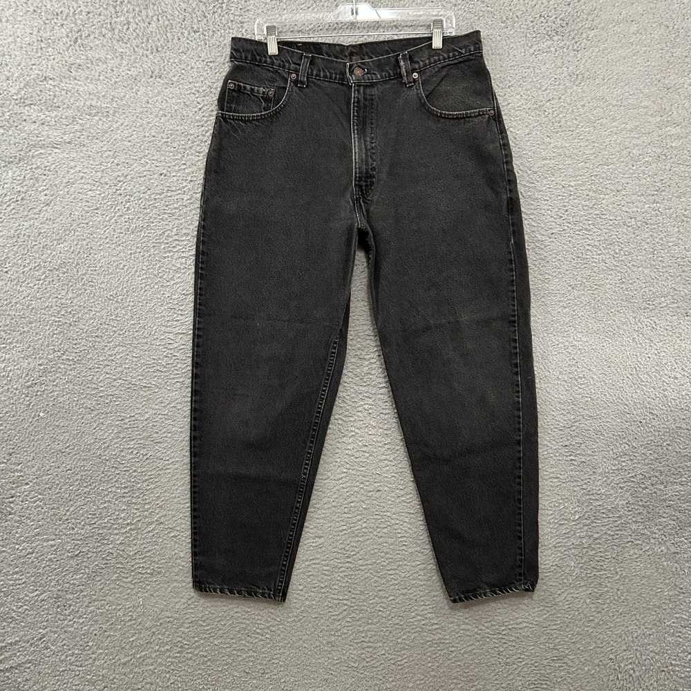 Vintage Levis Jeans Mens 36x30 Black Denim 560 Loose Fit Tapered Leg Made In USA